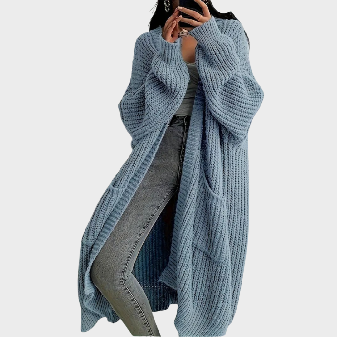 Editta - Cardigan lungo intrecciato da donna
