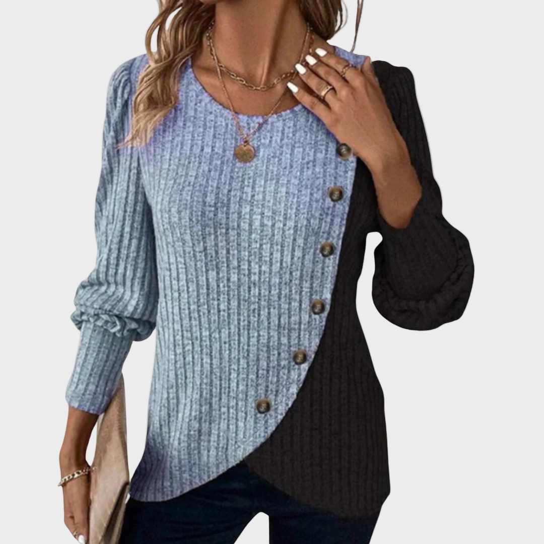 Gloria - Maglione elegante in maglia con bottoni