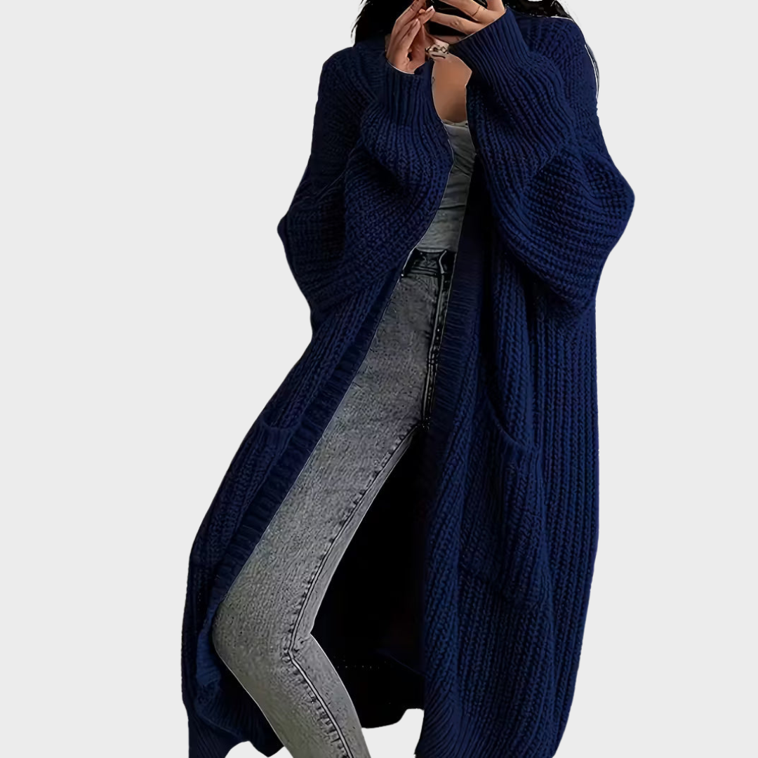 Editta - Cardigan lungo intrecciato da donna