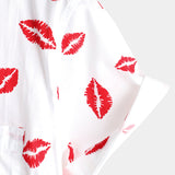 Camicia da vacanza da uomo a maniche corte con tasca