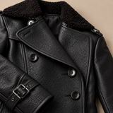 Trench da donna doppiopetto con collo a revers