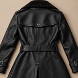 Trench da donna doppiopetto con collo a revers