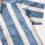 Camicia retrò da uomo in cotone a righe per spiaggia e vacanze