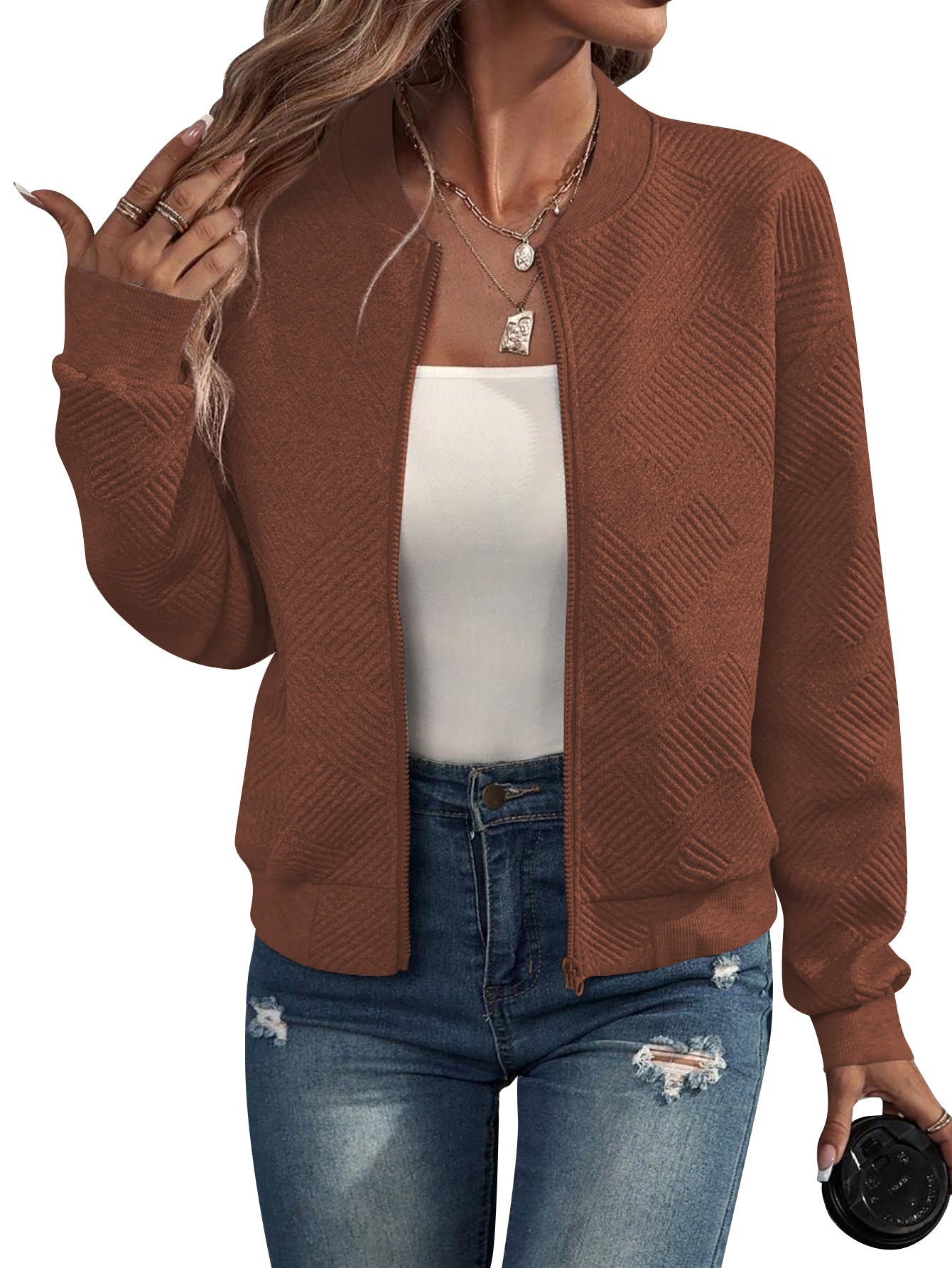 Dora - Bomber strutturato con zip