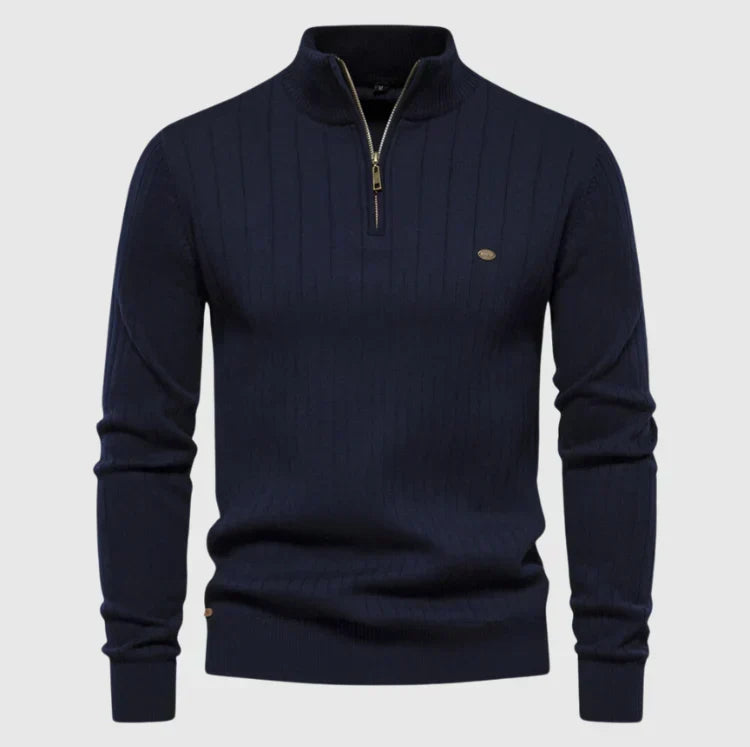 Silvio - Maglione con zip al collo