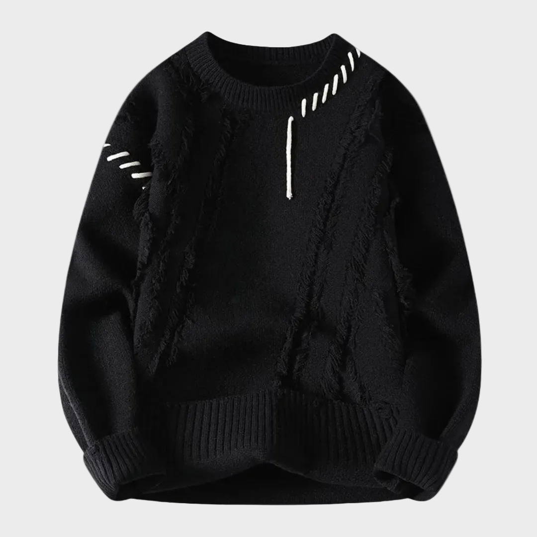 Maglione premium con finiture a coste
