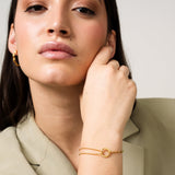 Bracciale tennis dorato in confezione regalo
