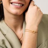 Bracciale tennis dorato in confezione regalo