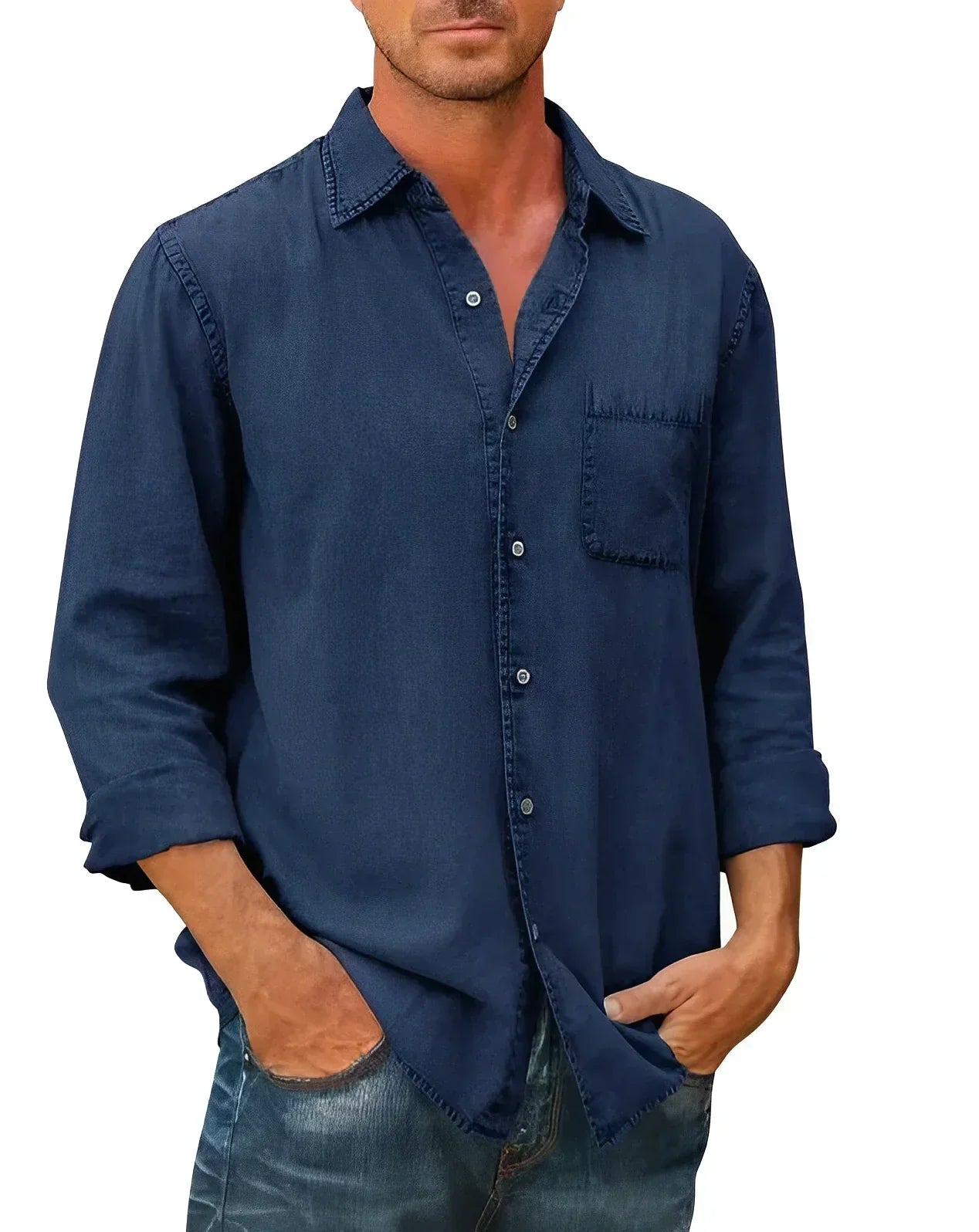 Paolo - Camicia in misto traspirante dal taglio ampio