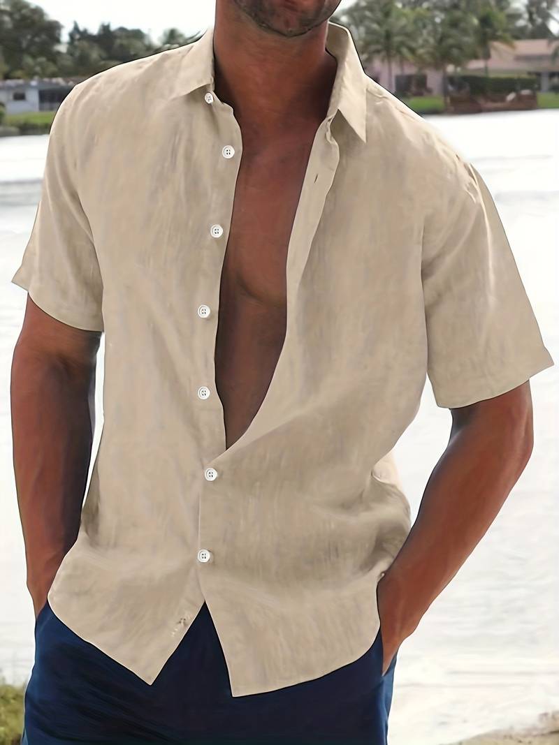 Matteo - Camicia in misto leggero a maniche corte