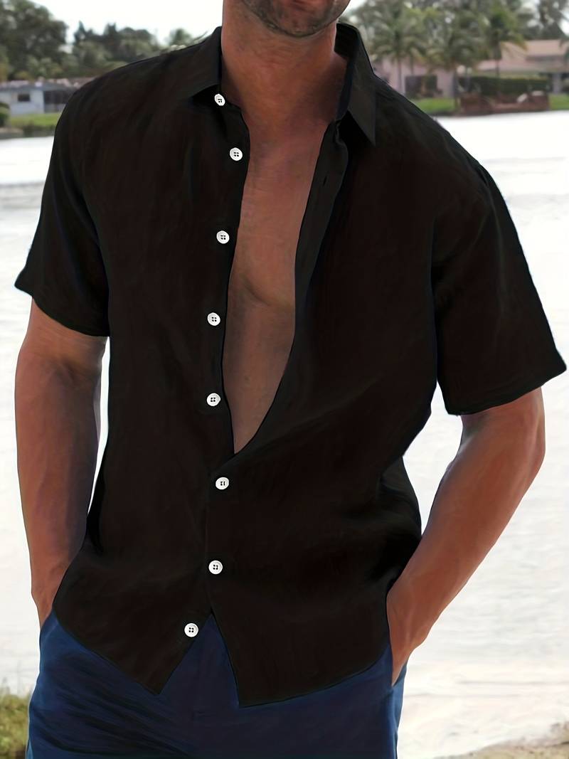 Matteo - Camicia in misto leggero a maniche corte