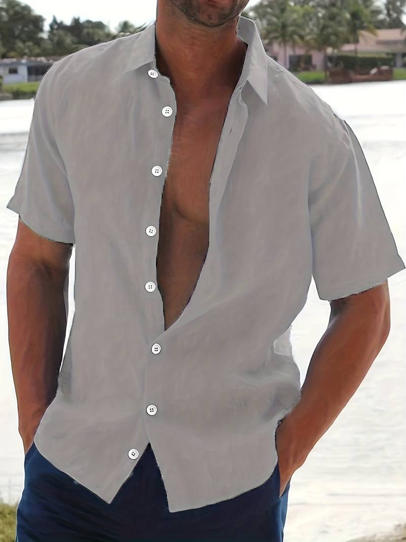 Matteo - Camicia in misto leggero a maniche corte