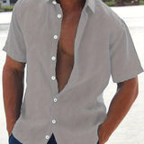 Matteo - Camicia in misto leggero a maniche corte