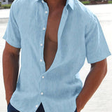 Matteo - Camicia in misto leggero a maniche corte