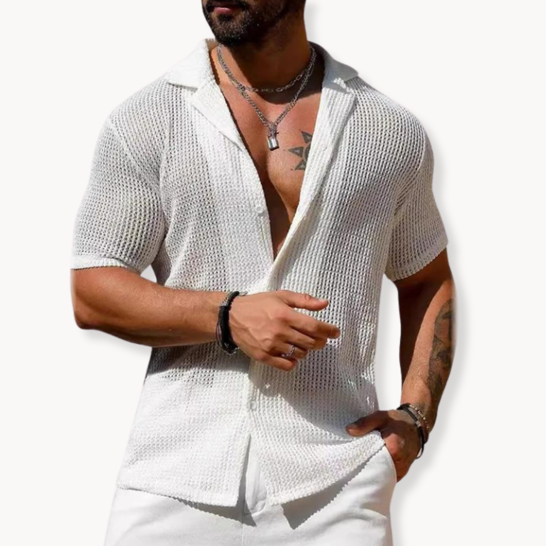 Alessandro - Camicia a maniche corte in rete
