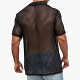 Camicia a maniche corte - Rete traforata