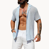 Camicia a maniche corte - Rete traforata