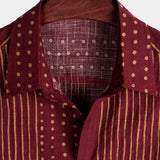 Camicia da uomo in cotone traspirante a righe