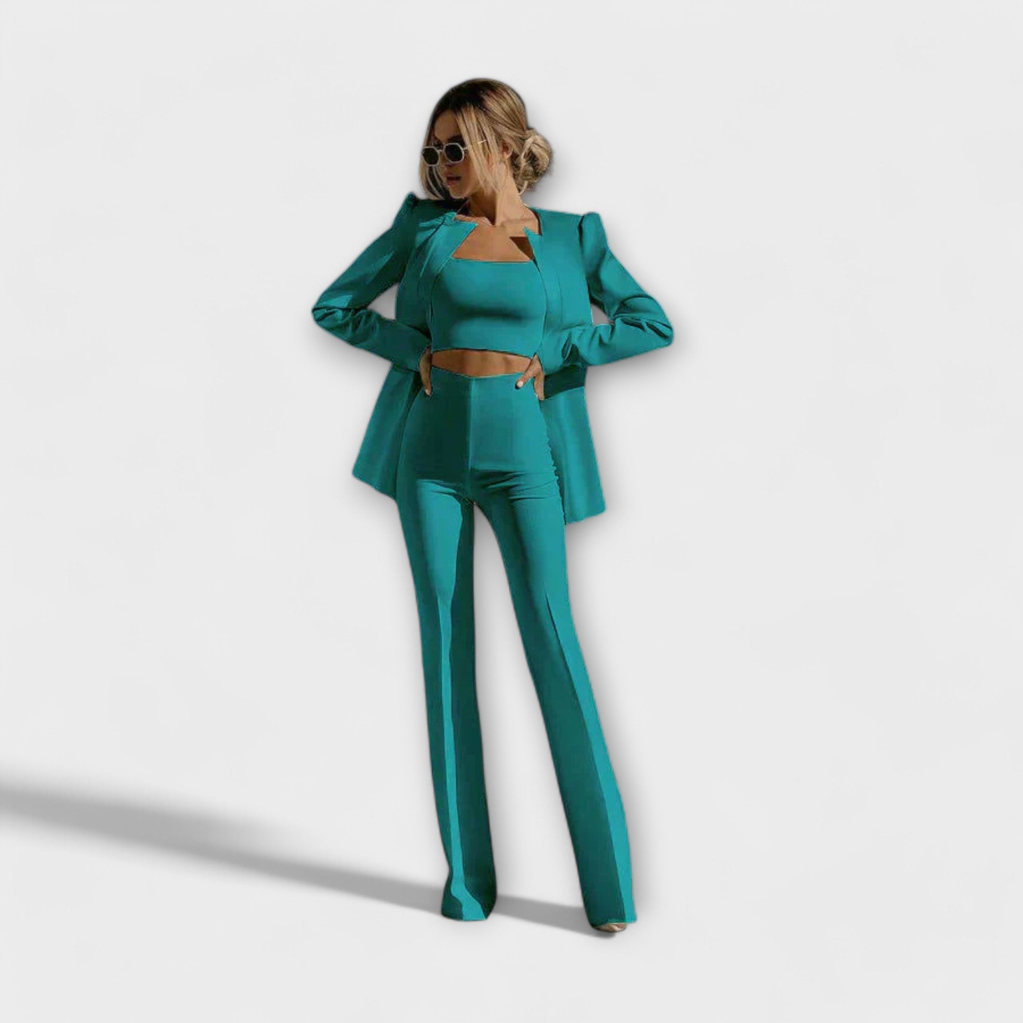 Selina - Completo di stile in 3 pezzi (blazer, top, pantaloni)