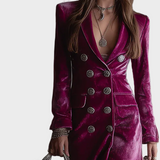 Vera - Abito blazer lungo in velour