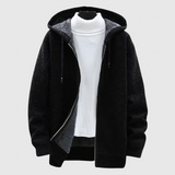 Mirko - Cappotto intrecciato con cappuccio