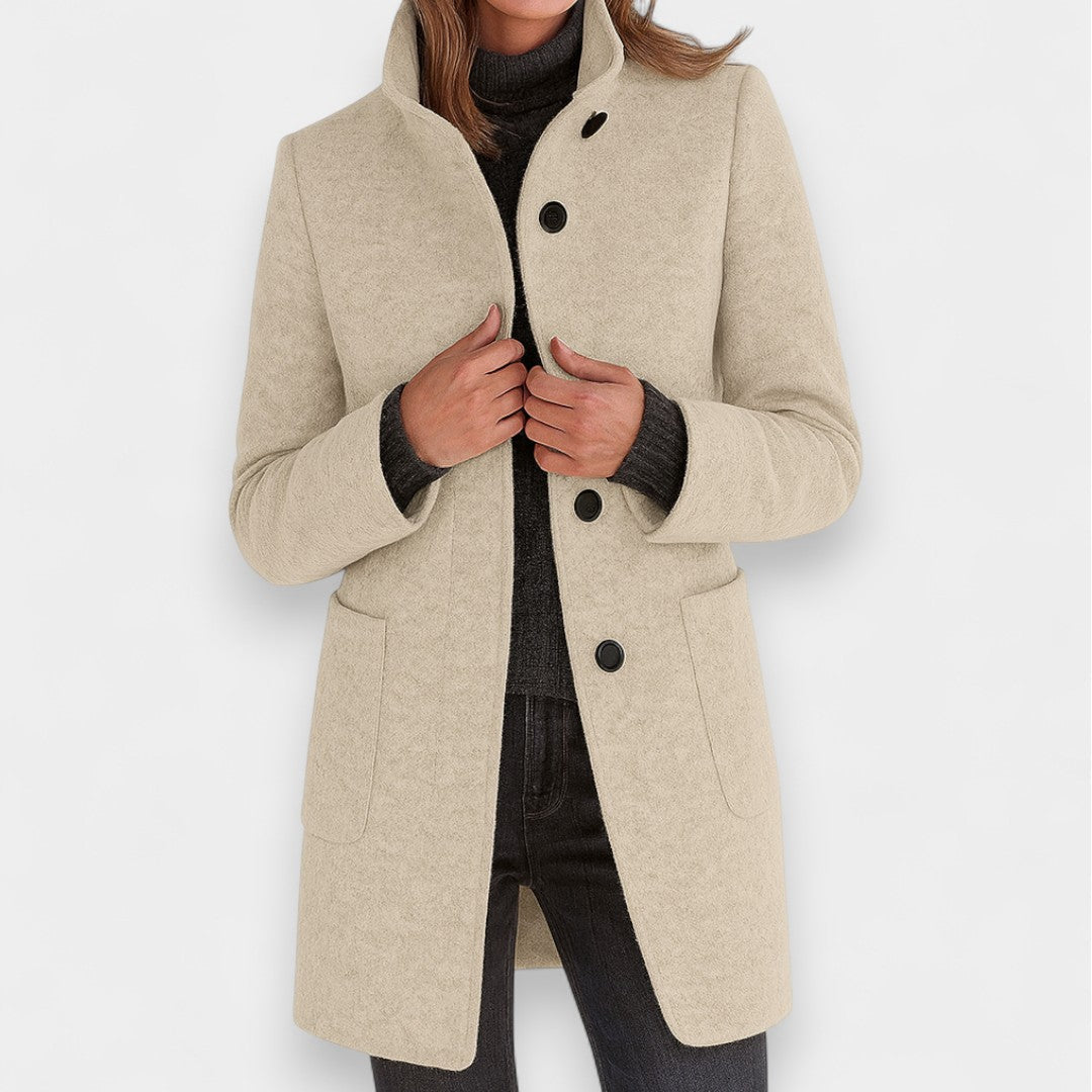 Erminia - Cappotto elegante a collo alto