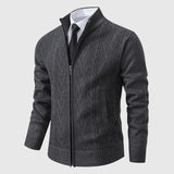 Giacomo - Maglione intrecciato con zip e collo alto
