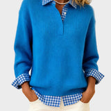 Vittoria - Maglione colorato patchwork a quadri