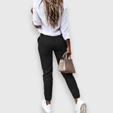 Isabella - Pantaloni eleganti a vita alta