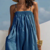 Maddalena - Tuta in denim a gamba larga