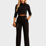 Orietta - Completo autunnale da donna con top e pantaloni