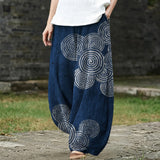 Alice - Pantaloni larghi a pois blu scuro