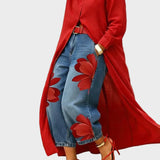 Daniela - Abito in lino e completo in denim a fiori