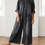 Felicita - Tuta in denim di cotone