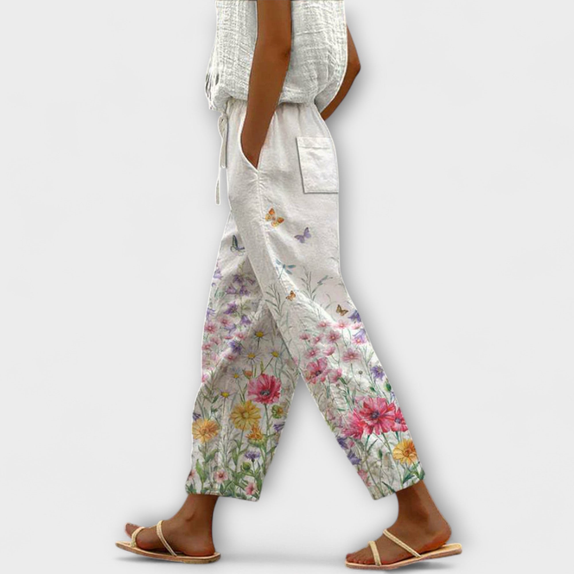 Gisella - Pantaloni ampi con fantasia vivace